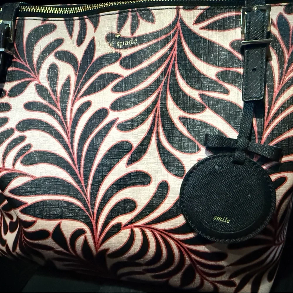 NWOT Kate Spade Cara Tote | Resort Chic Playful Luxury Statement Bag - Picture 2 of 16